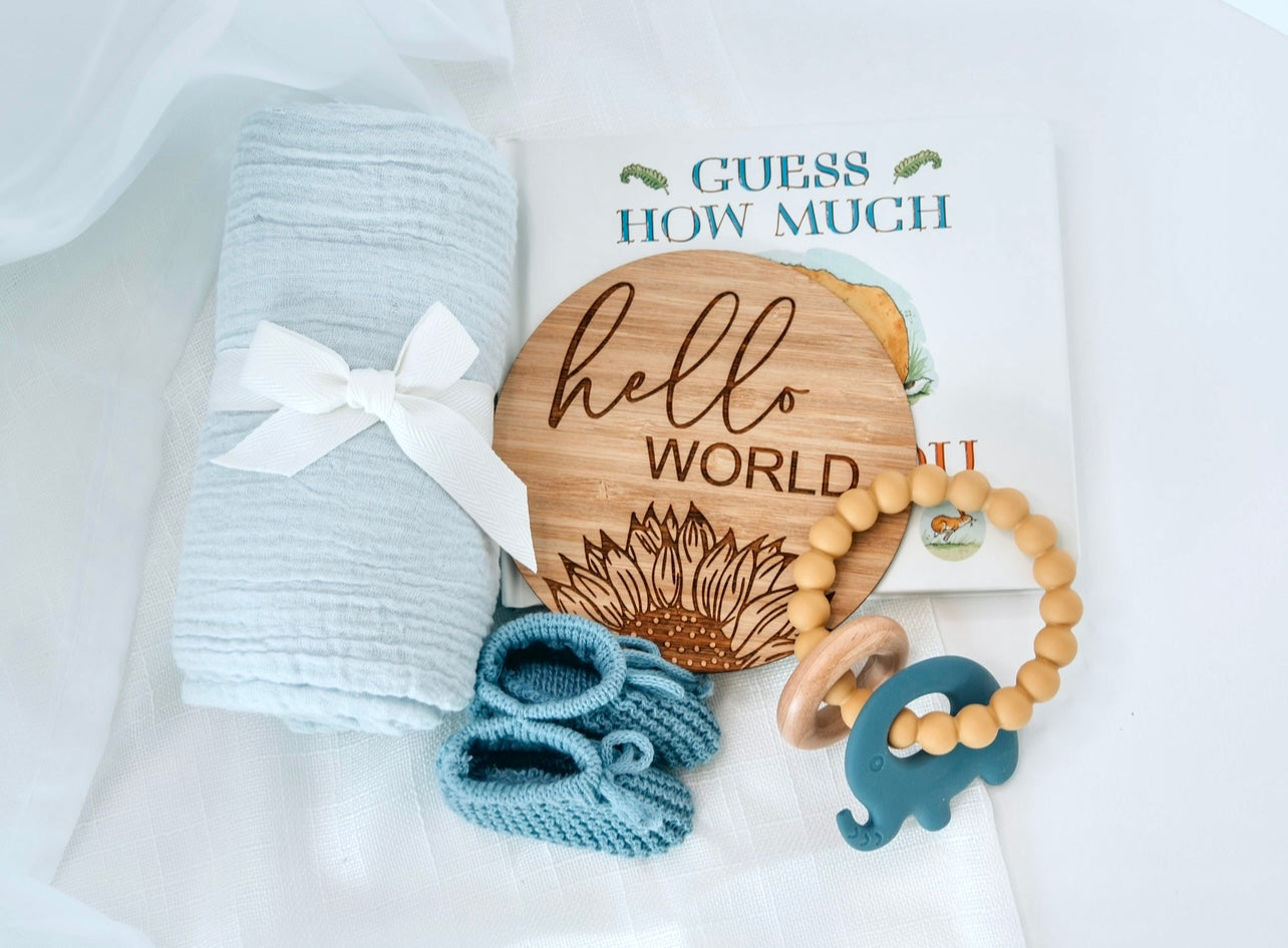 Welcome to the world Gift Hamper Blue | Small