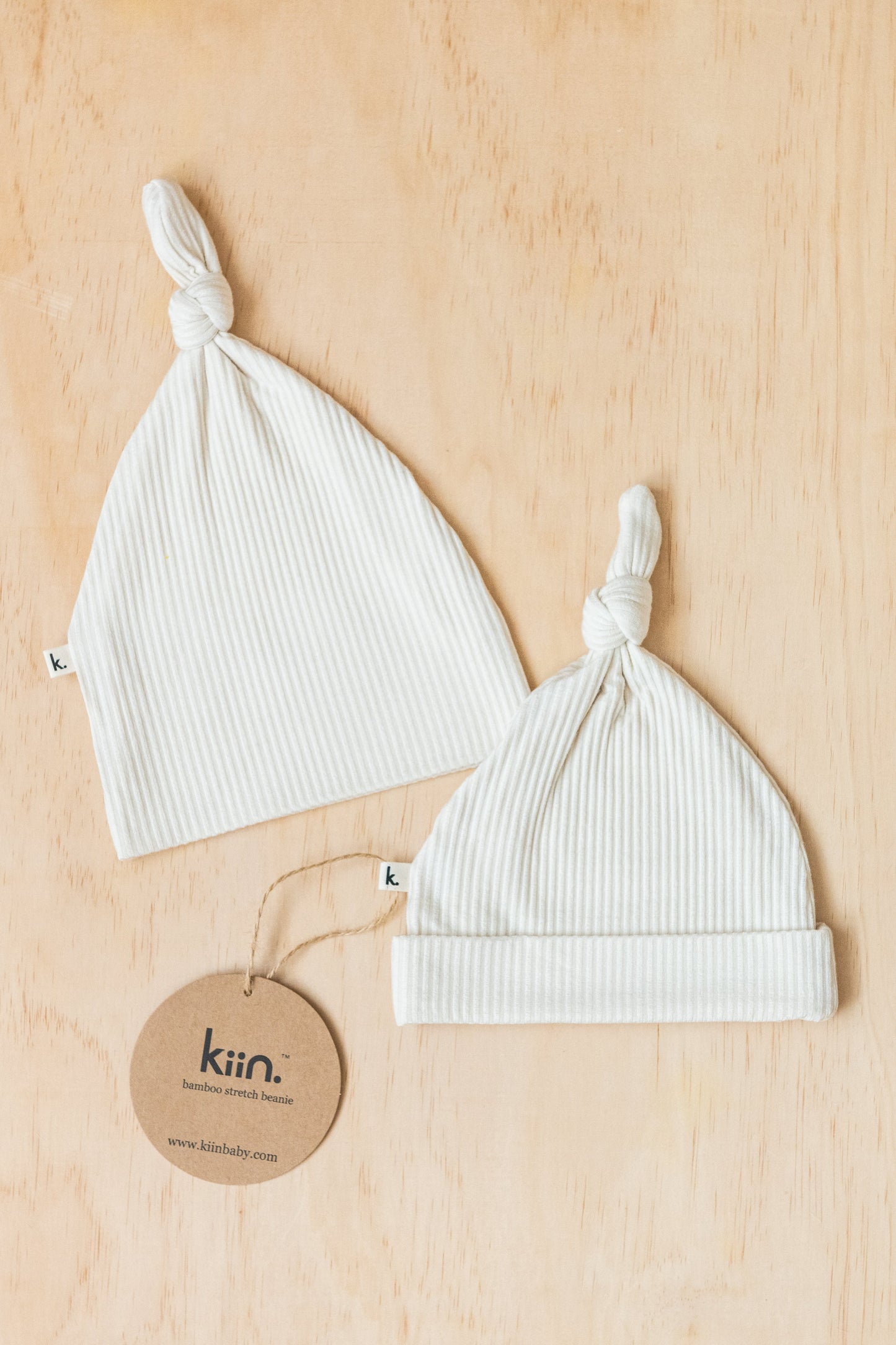 Baby Bamboo Stretch Beanie | Ivory | BY KIIN BABY